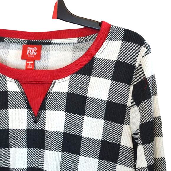 FAMILY PAJAMAS Women's Lightweight Thermal Waffle Buffalo Check Pajama Set - Picture 5 of 6